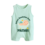 Cutest Resolution Ever Baby Cloud | Personalised Romper Suit   - MINT GREEN - 0 - 5 Months Old (Chest 18")