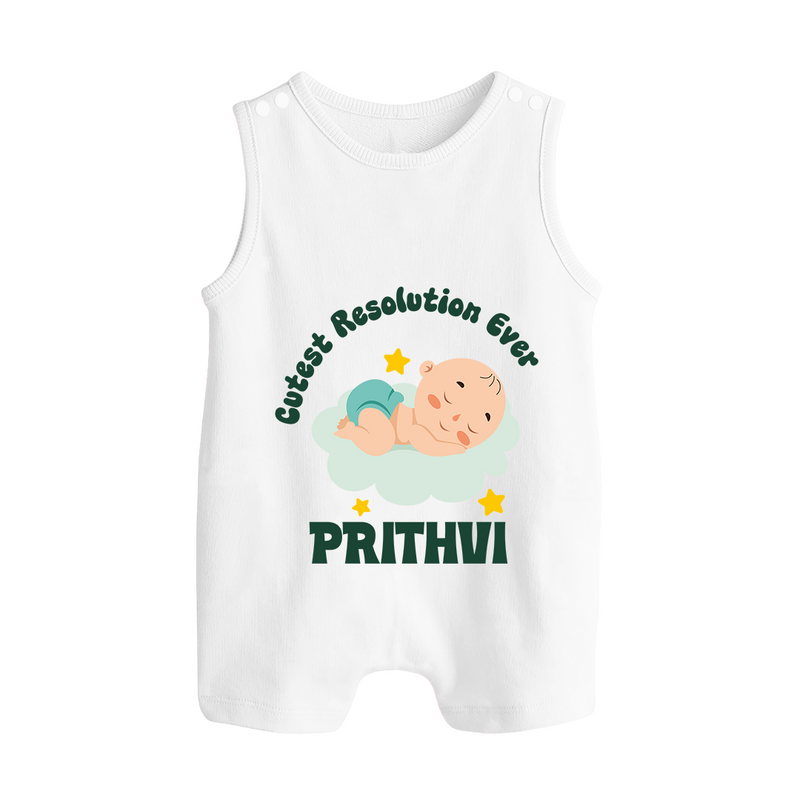 Cutest Resolution Ever Baby Cloud | Personalised Romper Suit   - WHITE - 0 - 5 Months Old (Chest 18")