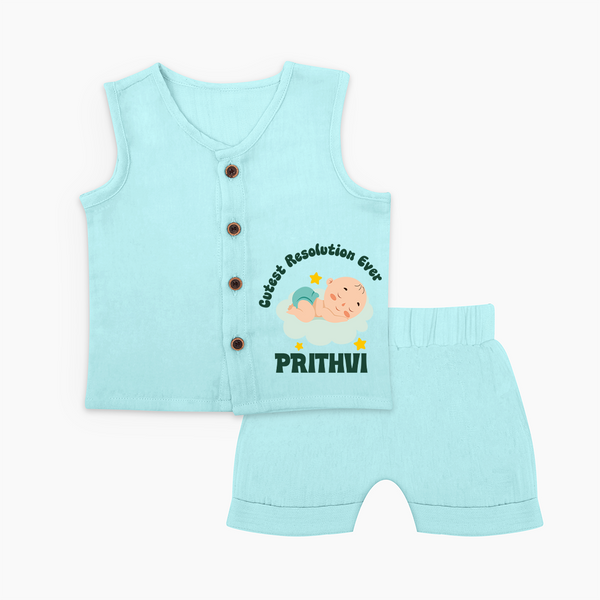 Cutest Resolution Ever Baby Cloud | Personalised Jabla for Kids - BABY BLUE - 0 - 3 Months Old (Chest 9.8")