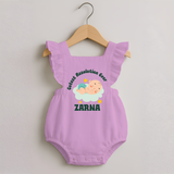 Cutest Resolution Ever Baby Cloud | Personalised Romper Frock for Girls - BABY PINK - 0 - 3 Months Old (Chest 19")