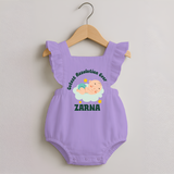 Cutest Resolution Ever Baby Cloud | Personalised Romper Frock for Girls - LILAC - 0 - 3 Months Old (Chest 19")