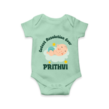 Cutest Resolution Ever Baby Cloud | Personalised Romper for Kids - MINT GREEN - New Born (Chest 14")