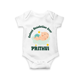 Cutest Resolution Ever Baby Cloud | Personalised Romper for Kids - WHITE - New Born (Chest 14")