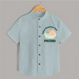 Cutest Resolution Ever Baby Cloud | Personalised Shirt for Kids - ARCTIC BLUE - 0 - 6 Months Old (Chest 23")