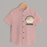 Cutest Resolution Ever Baby Cloud | Personalised Shirt for Kids - PEACH - 0 - 6 Months Old (Chest 23")