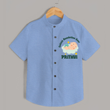 Cutest Resolution Ever Baby Cloud | Personalised Shirt for Kids - SKY BLUE - 0 - 6 Months Old (Chest 23")