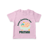 Cutest Resolution Ever Baby Cloud | Personalised T-Shirt for Kids - BABY PINK - 0-5 Months Old (Chest 17")