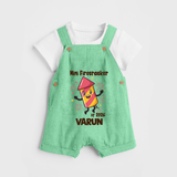 Mini Firecracker of 2026| Customized Dungaree for Kids - GREEN - 0 - 5 Months Old (Chest 18")