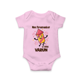 Mini Firecracker of 2026| Customized Romper for Kids - BABY PINK - New Born (Chest 14")
