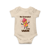Mini Firecracker of 2026| Customized Romper for Kids - IVORY - New Born (Chest 14")
