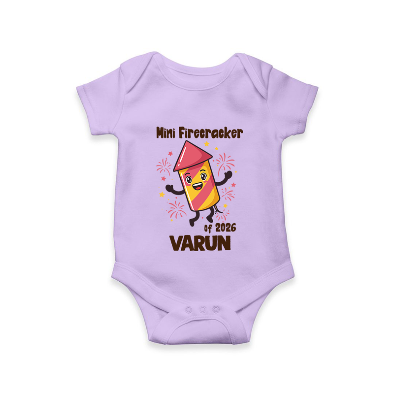 Mini Firecracker of 2026| Customized Romper for Kids - LILAC - New Born (Chest 14")