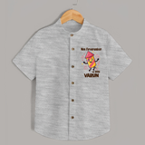 Mini Firecracker of 2026| Customized Shirt for Kids - GREY - 0 - 6 Months Old (Chest 23")