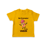 Mini Firecracker of 2026| Customized T-Shirt for Kids - CHROME YELLOW - 0-5 Months Old (Chest 17")