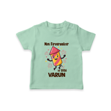 Mini Firecracker of 2026| Customized T-Shirt for Kids - MINT GREEN - 0-5 Months Old (Chest 17")