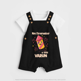 Mini Firecracker of 2026| Customized Dungaree for Kids - BLACK - 0 - 5 Months Old (Chest 18")