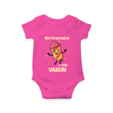 Mini Firecracker of 2026| Customized Romper for Kids - HOT PINK - New Born (Chest 14")