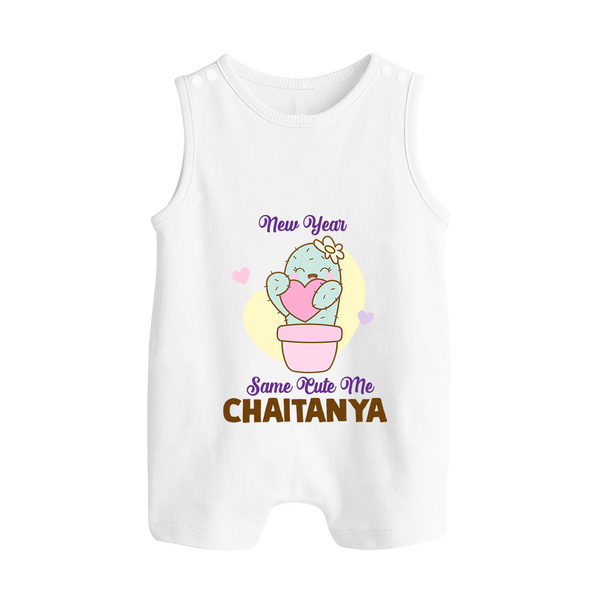 Same Cute Me Cactus | Personalised Romper Suit   - WHITE - 0 - 5 Months Old (Chest 18")