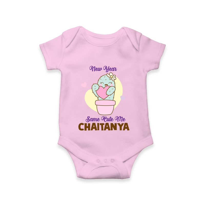 Same Cute Me Cactus | Personalised Romper for Kids - BABY PINK - New Born (Chest 14")
