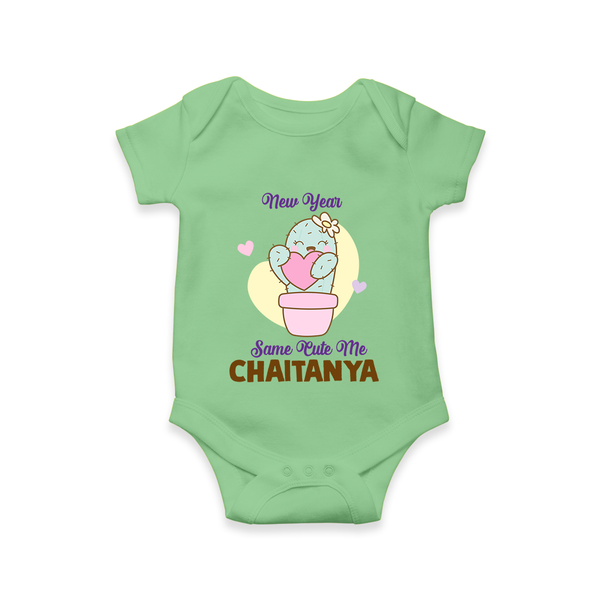 Same Cute Me Cactus | Personalised Romper for Kids - GREEN - New Born (Chest 14")