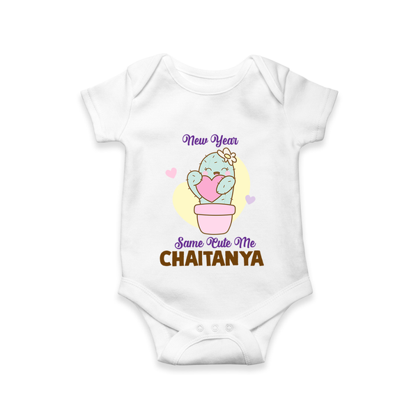 Same Cute Me Cactus | Personalised Romper for Kids - WHITE - New Born (Chest 14")