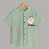 Same Cute Me Cactus | Personalised Shirt for Kids - MINT GREEN - 0 - 6 Months Old (Chest 23")