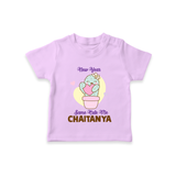 Same Cute Me Cactus | Personalised T-Shirt for Kids - LILAC - 0-5 Months Old (Chest 17")