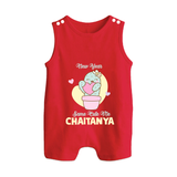 Same Cute Me Cactus | Personalised Romper Suit   - RED - 0 - 5 Months Old (Chest 18")