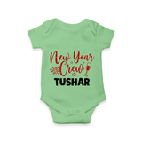 New Year Crew Gold Glitter| Customized Romper for Kids - GREEN - New Born (Chest 14")