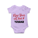 New Year Crew Gold Glitter| Customized Romper for Kids - LILAC - New Born (Chest 14")