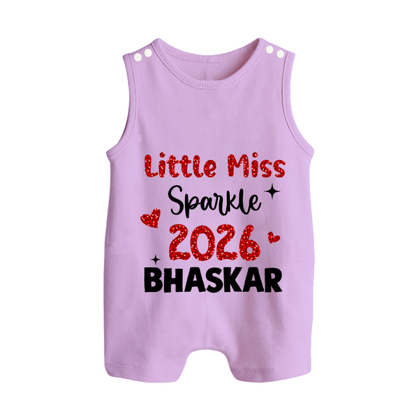 Little Miss Sparkle 2026 | Personalised Romper Suit   - LILAC - 0 - 5 Months Old (Chest 18")