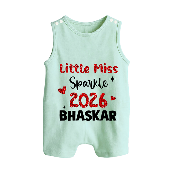 Little Miss Sparkle 2026 | Personalised Romper Suit   - MINT GREEN - 0 - 5 Months Old (Chest 18")