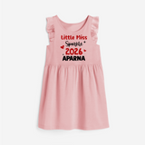 Little Miss Sparkle 2026 | Personalised Frock for Girls - BABY PINK - 1 - 2 Years Old (Chest 22" , Full Length 22")
