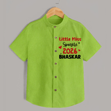 Little Miss Sparkle 2026 | Personalised Shirt for Kids - LIME GREEN - 0 - 6 Months Old (Chest 23")