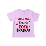Little Miss Sparkle 2026 | Personalised T-Shirt for Kids - LILAC - 0-5 Months Old (Chest 17")