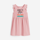 Born to Shine This New Year| Customized Frock for Girls - BABY PINK - 1 - 2 Years Old (Chest 22" , Full Length 22")