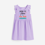 Born to Shine This New Year| Customized Frock for Girls - LILAC - 1 - 2 Years Old (Chest 22" , Full Length 22")