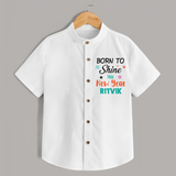 Born to Shine This New Year| Customized Shirt for Kids - WHITE - 0 - 6 Months Old (Chest 23")
