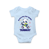 My First New Year Sparkle – Panda Theme | Personalised Romper for Kids - BABY BLUE - New Born (Chest 14")
