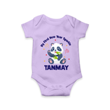 My First New Year Sparkle – Panda Theme | Personalised Romper for Kids - LILAC - New Born (Chest 14")
