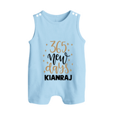 365 New Days – Minimal Gold Theme| Customized Romper Suit   - BABY BLUE - 0 - 5 Months Old (Chest 18")