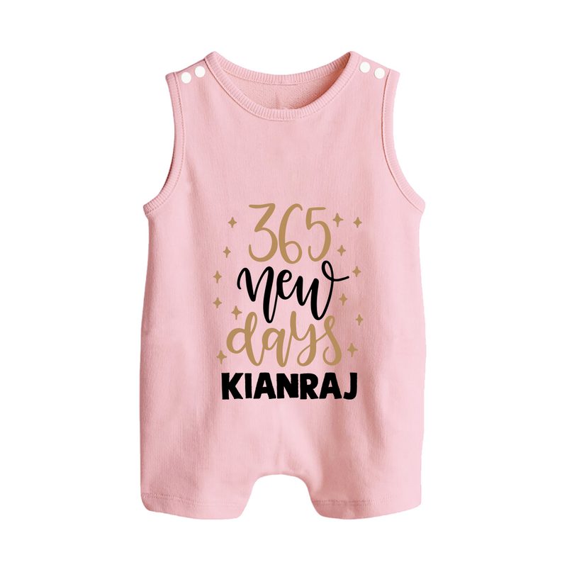 365 New Days – Minimal Gold Theme| Customized Romper Suit   - BABY PINK - 0 - 5 Months Old (Chest 18")