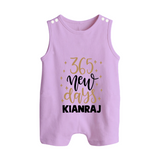 365 New Days – Minimal Gold Theme| Customized Romper Suit   - LILAC - 0 - 5 Months Old (Chest 18")