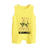 365 New Days – Minimal Gold Theme| Customized Romper Suit   - PASTEL YELLOW - 0 - 5 Months Old (Chest 18")