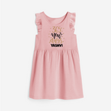 365 New Days – Minimal Gold Theme| Customized Frock for Girls - BABY PINK - 1 - 2 Years Old (Chest 22" , Full Length 22")