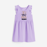 365 New Days – Minimal Gold Theme| Customized Frock for Girls - LILAC - 1 - 2 Years Old (Chest 22" , Full Length 22")