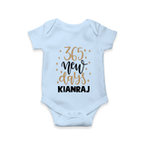 365 New Days – Minimal Gold Theme| Customized Romper for Kids - BABY BLUE - New Born (Chest 14")