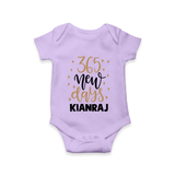 365 New Days – Minimal Gold Theme| Customized Romper for Kids - LILAC - New Born (Chest 14")