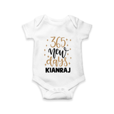 365 New Days – Minimal Gold Theme| Customized Romper for Kids - WHITE - New Born (Chest 14")