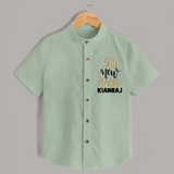 365 New Days – Minimal Gold Theme| Customized Shirt for Kids - MINT GREEN - 0 - 6 Months Old (Chest 23")