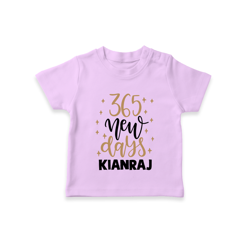 365 New Days – Minimal Gold Theme| Customized T-Shirt for Kids - LILAC - 0-5 Months Old (Chest 17")